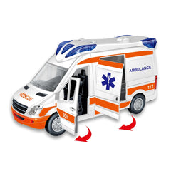 Teorema - Véhicules jouets - Ambulance à friction - 3 Ans+ - Éducatif