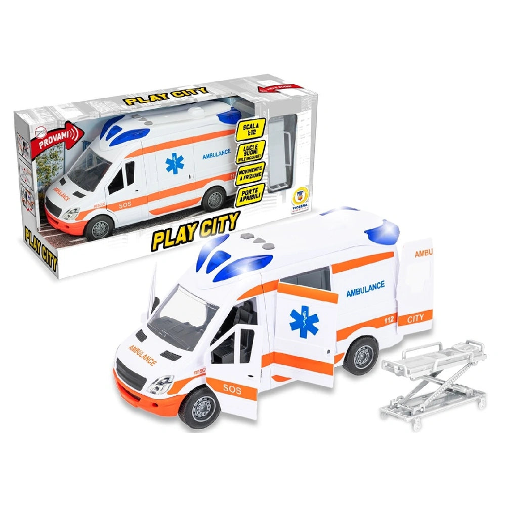 Teorema - Véhicules jouets - Ambulance à friction - 3 Ans+ - Éducatif