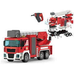 Teorema - Teos Power Fire Truck Building Set - Play Vehicles