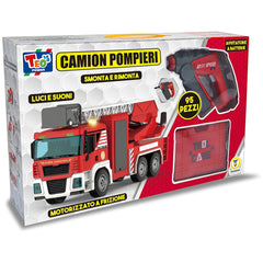 Teorema - Teos Power Fire Truck Building Set - Play Vehicles