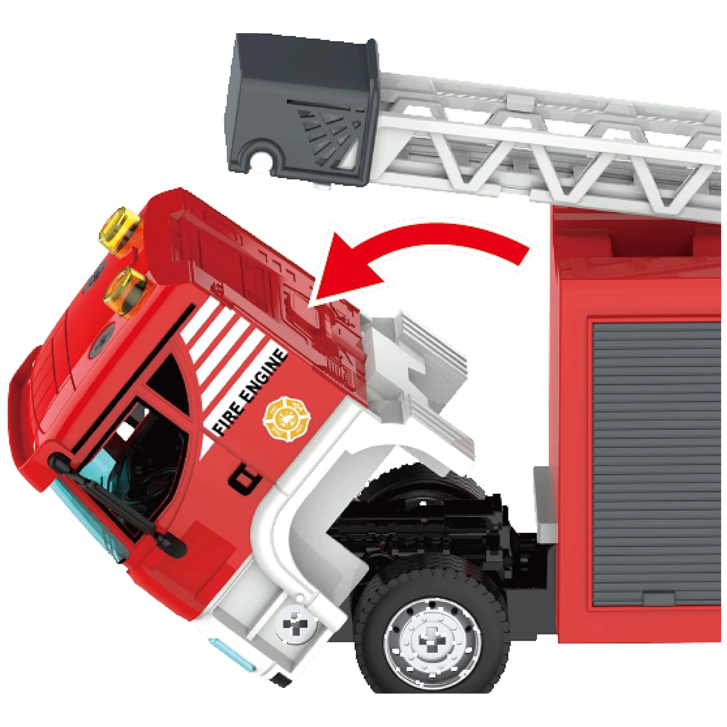 Teorema - Teos Power Fire Truck Building Set - Play Vehicles