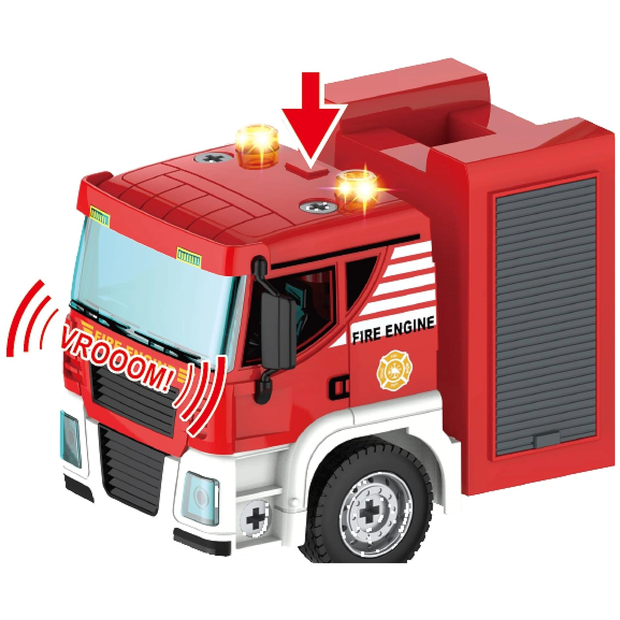 Teorema - Teos Power Fire Truck Building Set - Play Vehicles