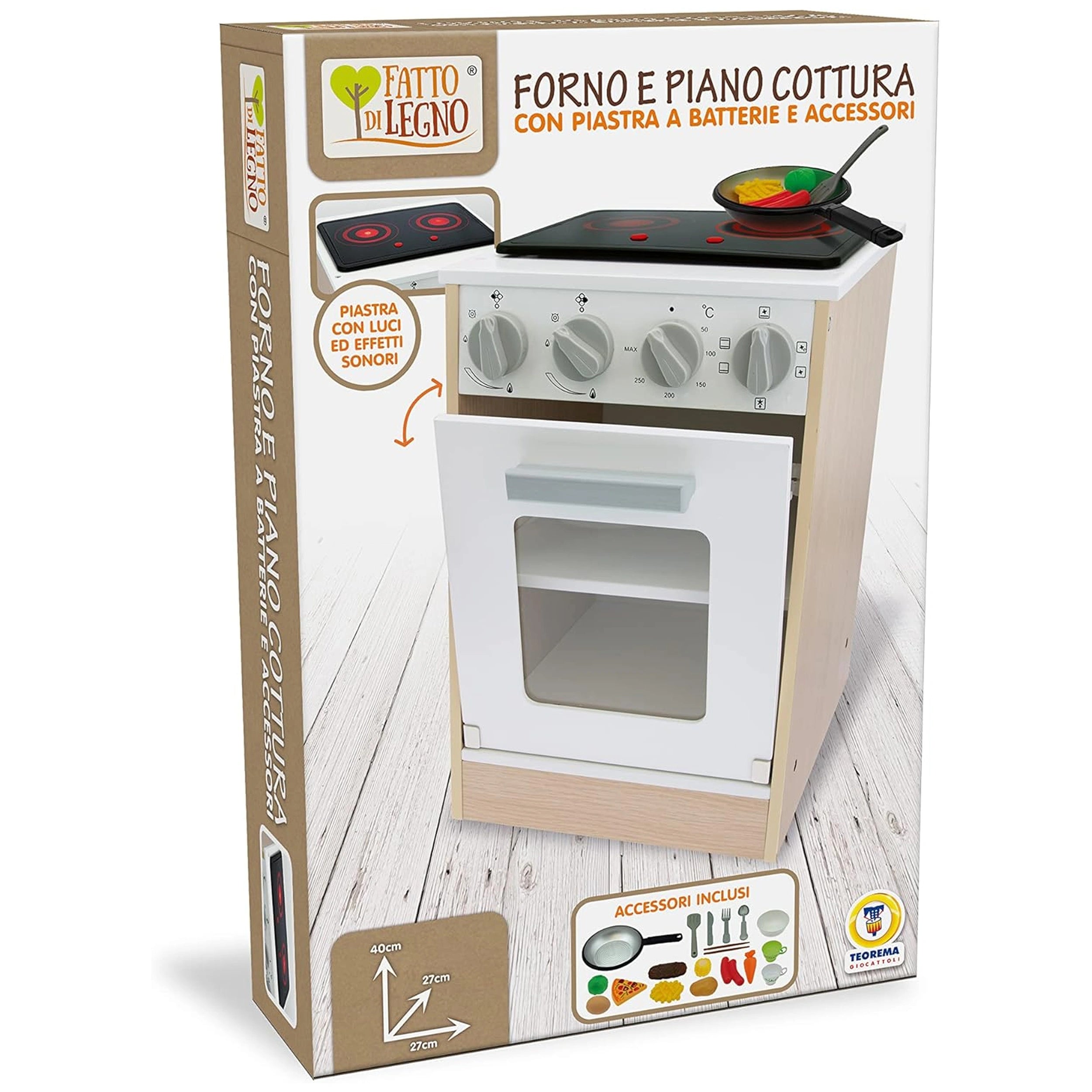 Teorema - Wooden-Kitchen-With-Accessories - Pretend-Professions-Role-Playing