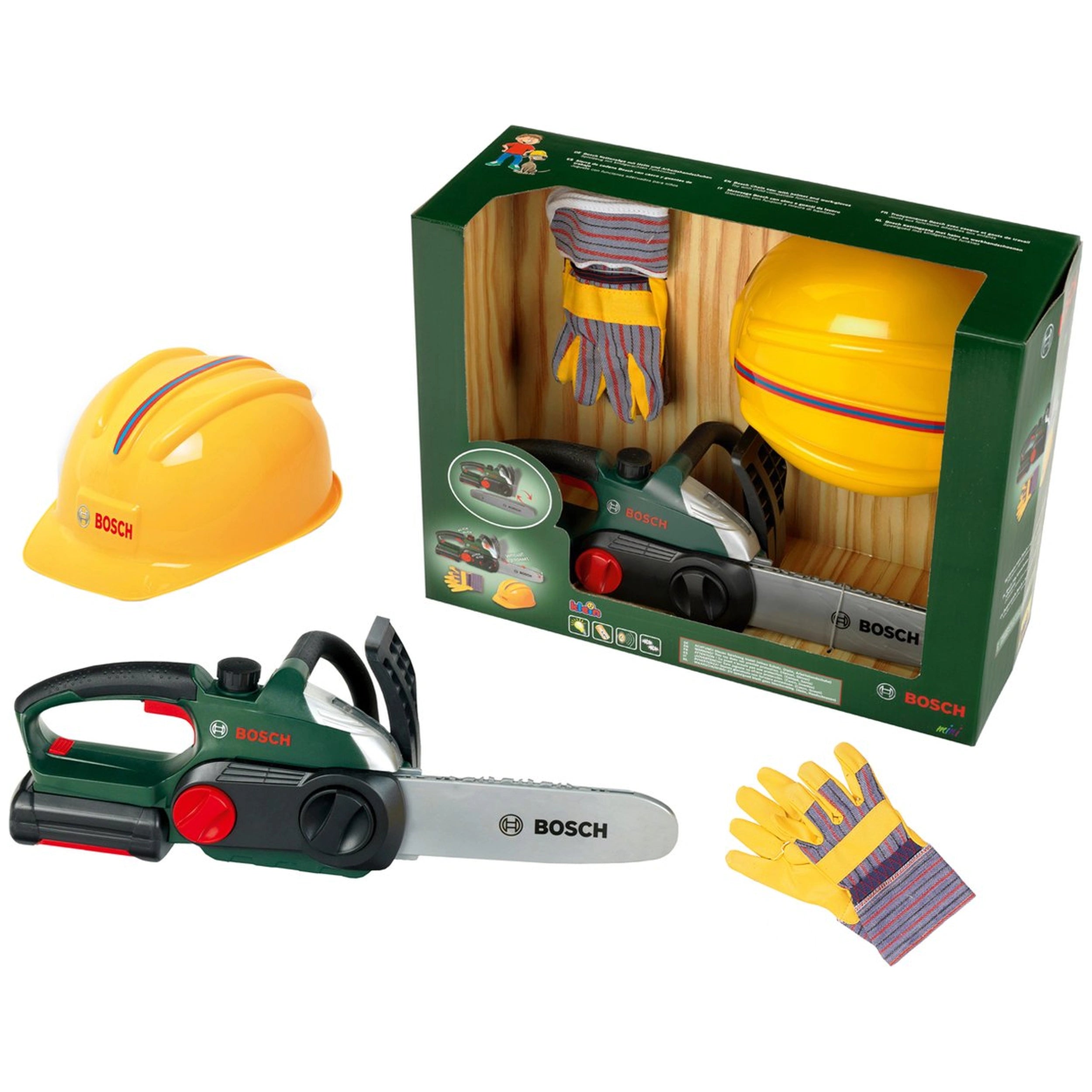 Theo Klein - Bosch - Chainsaw Ii - Helmet - Gloves - Pretend Professions And Role Playing