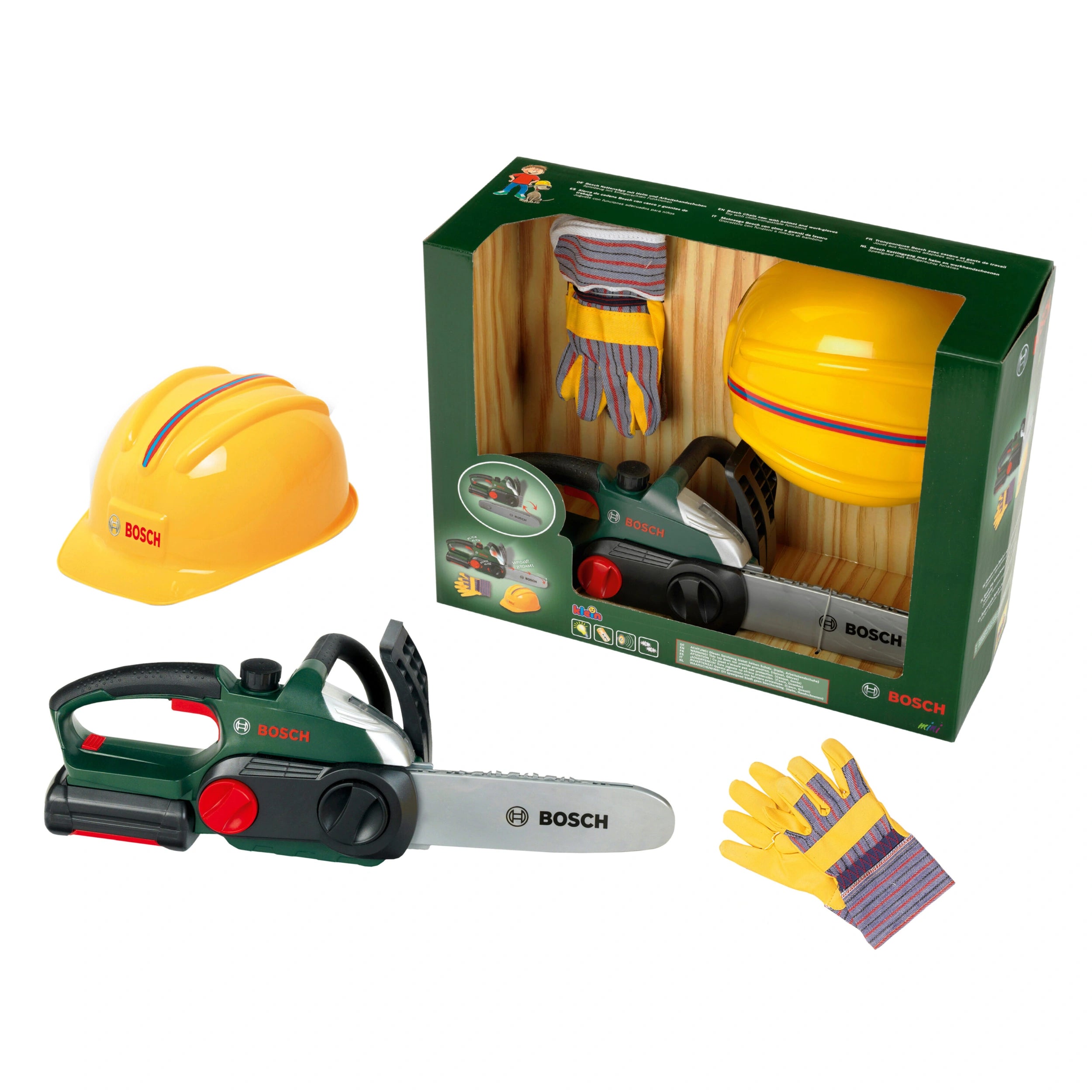 Theo Klein - Bosch - Chainsaw Ii - Helmet - Gloves - Pretend Professions And Role Playing