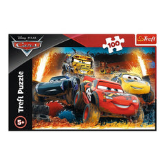 Trefl - 100 Piece Puzzle - Cars 3 Extreme Race - Puzzles Age +5 - TRF16358