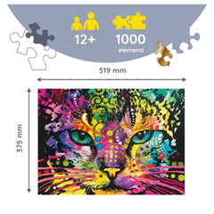 Trefl - Woodcraft Colorful Cat - Puzzles - +12 - TRF20148