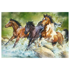Trefl - Puzzle de 1500 Pièces - Puzzles - 14 - Trois Chevaux Sauvages - TRF26148