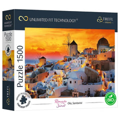 Trefl - Puzzle UFT 1500 Pièces - Coucher de Soleil Romantique Oia, Santorin - 14+ - TRF26195