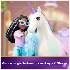 Ensemble de figurines Layla & Glacier de l'Unicorn Academy 30 cm