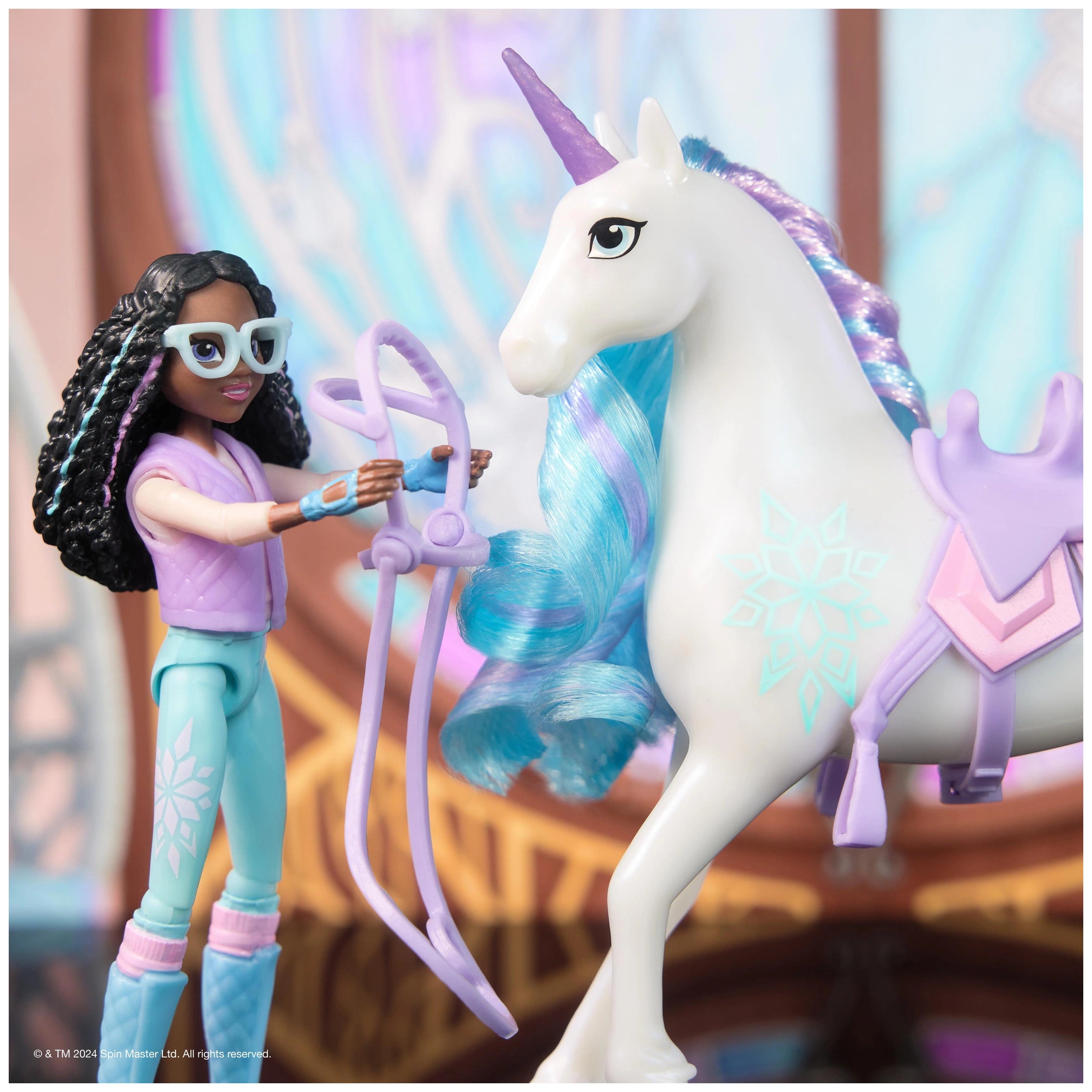 Ensemble de figurines Layla & Glacier de l'Unicorn Academy 30 cm
