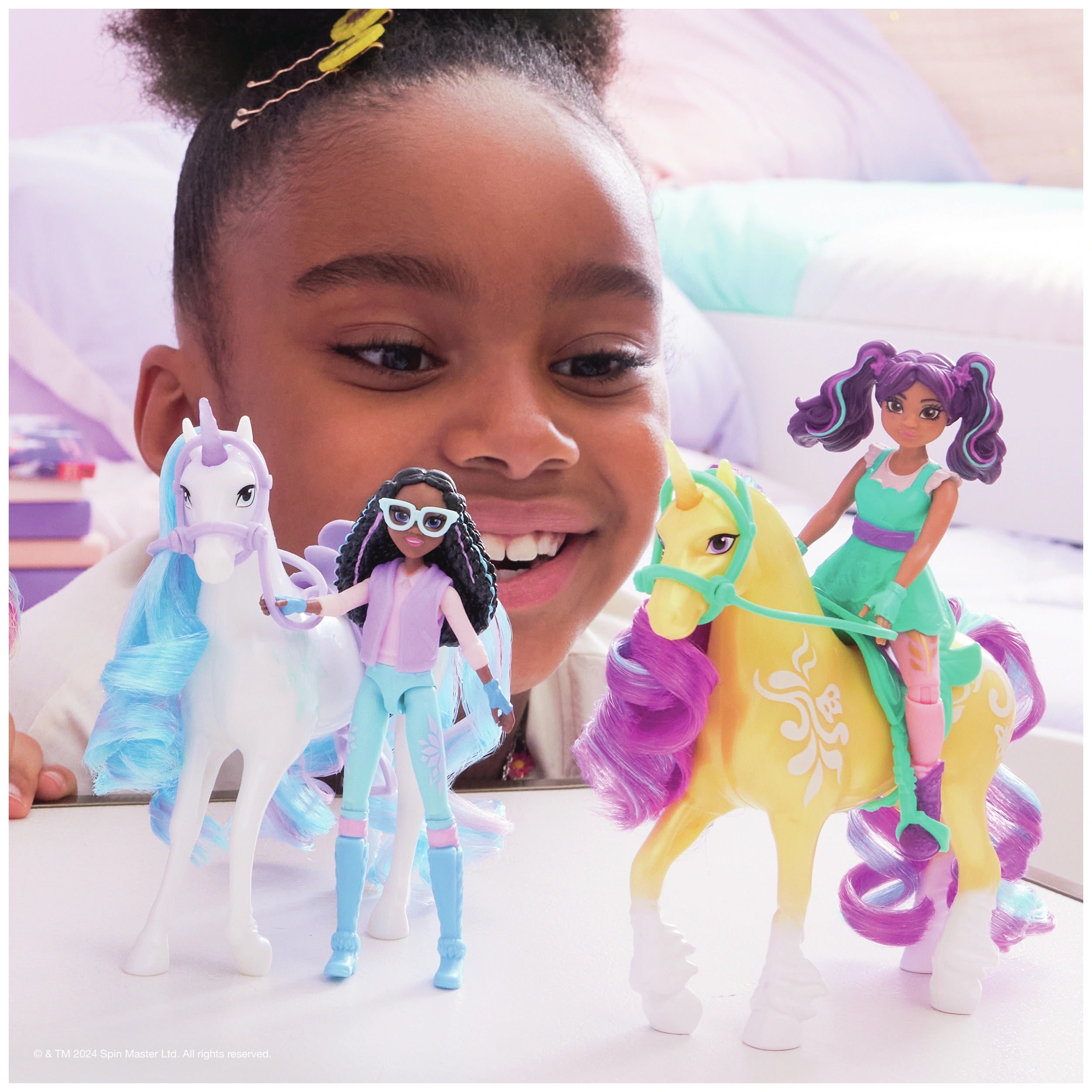 Ensemble de figurines Layla & Glacier de l'Unicorn Academy 30 cm