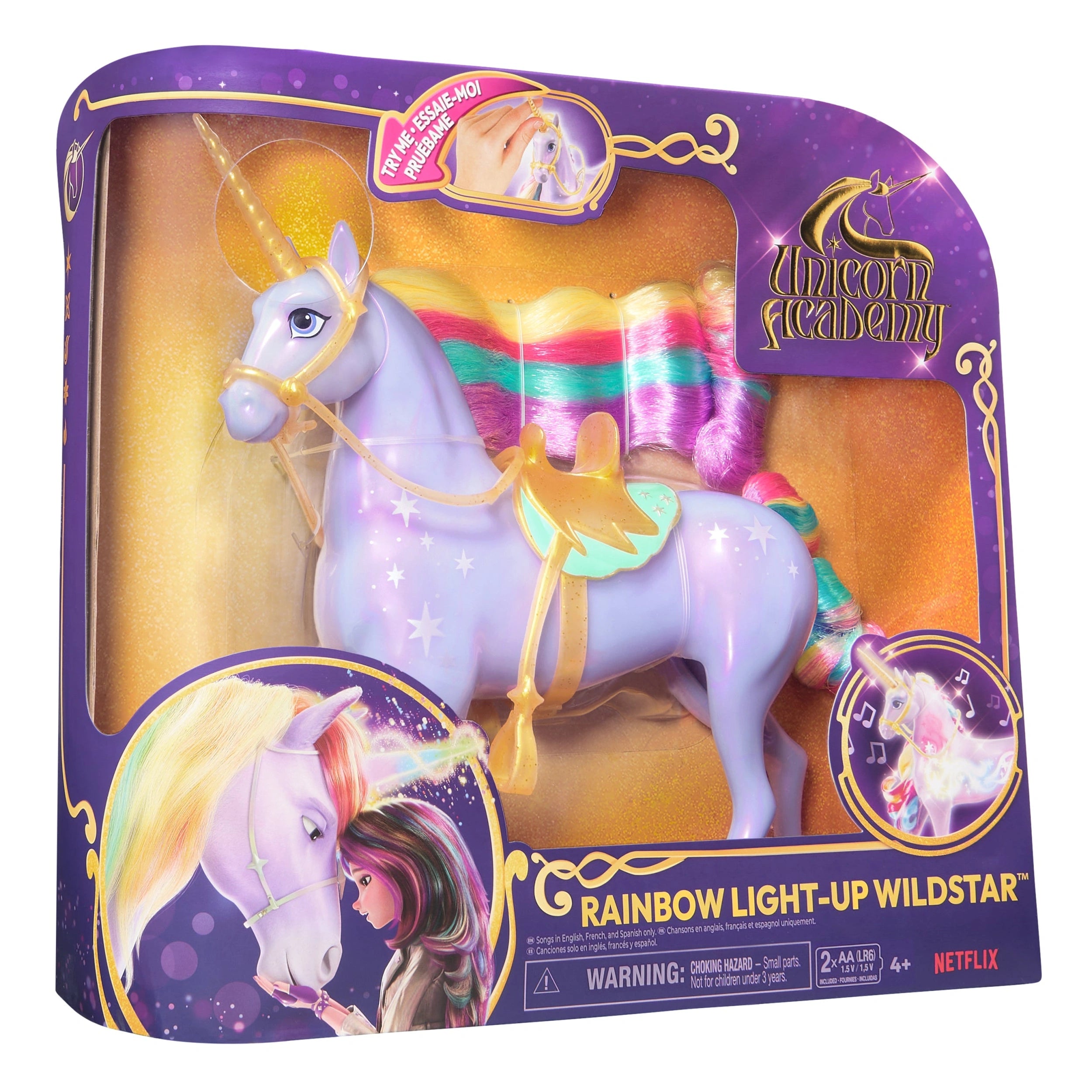 Unicorn Academy Rainbow Light-up Wildstar Unicorn Figure