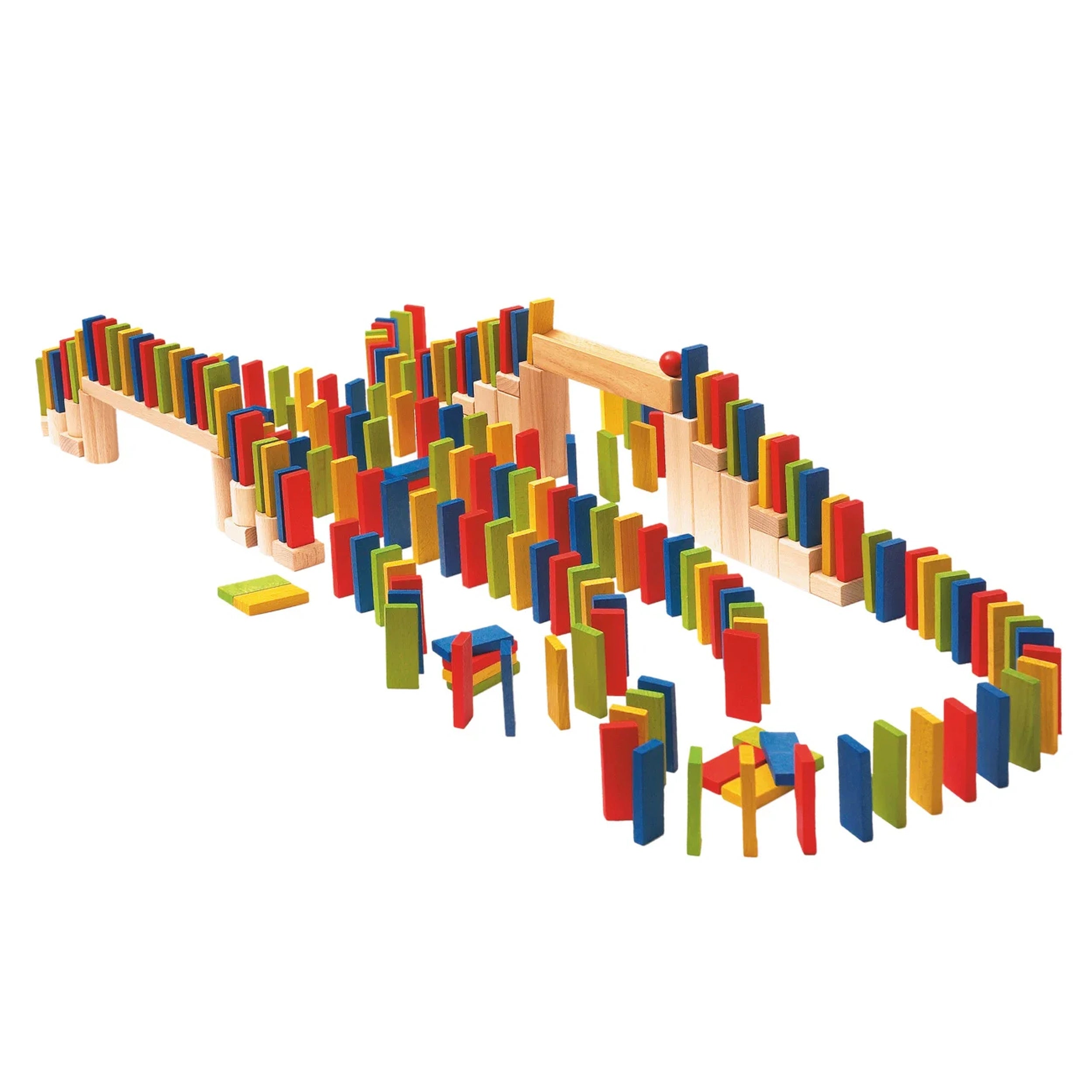 Woodiland - Giant-Wooden-Domino-Rally-200-Pcs - Outdoor-Play-Equipment