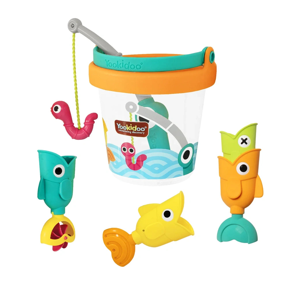 Yookidoo - Catch 'N' Sprinkle Fishing Set Bucket - Jouets de Bain - 18 Mois+ - YKD40280