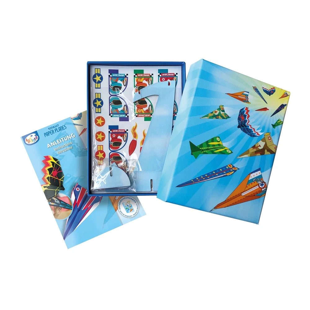 ARTISTA Paper Airplane set in a blue box, perfect for arts and crafts projects and creative play.
