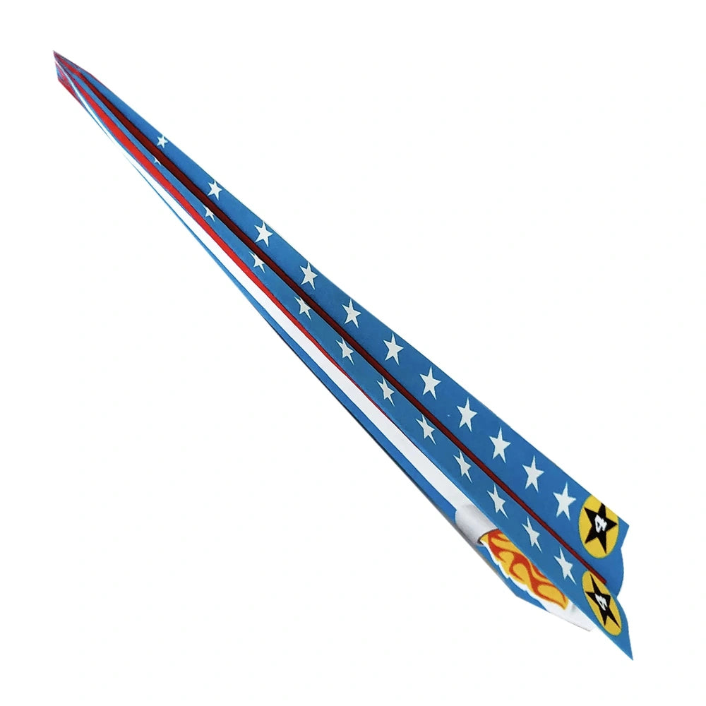 ARTISTA Paper Airplane: Blue and white star-shaped kite on a clean white background for arts and crafts.