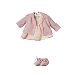 ASI Dolls - María Doll Outfit featuring a pink jacket and top with shoes, displayed on a plain white background.
