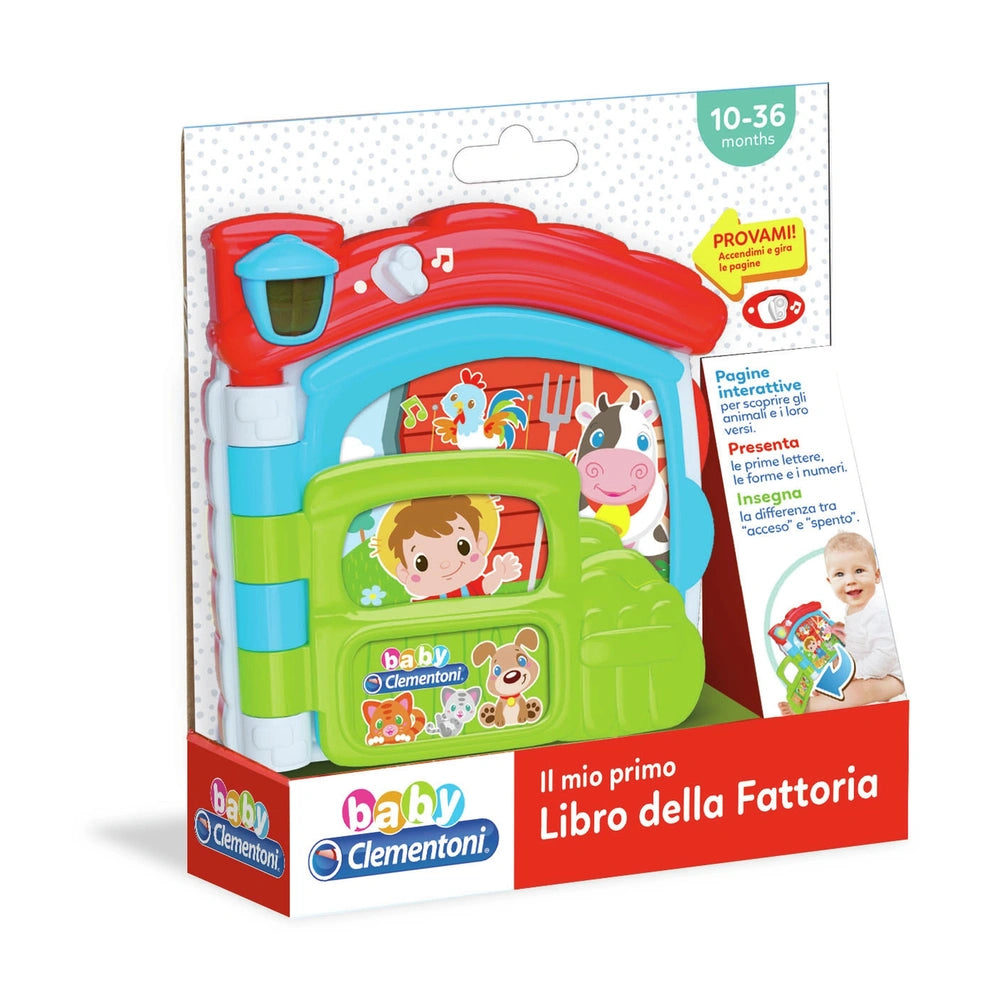 Baby-Clementoni - Mon Premier Livre de Ferme - Jouets d'Activité pour Bébé