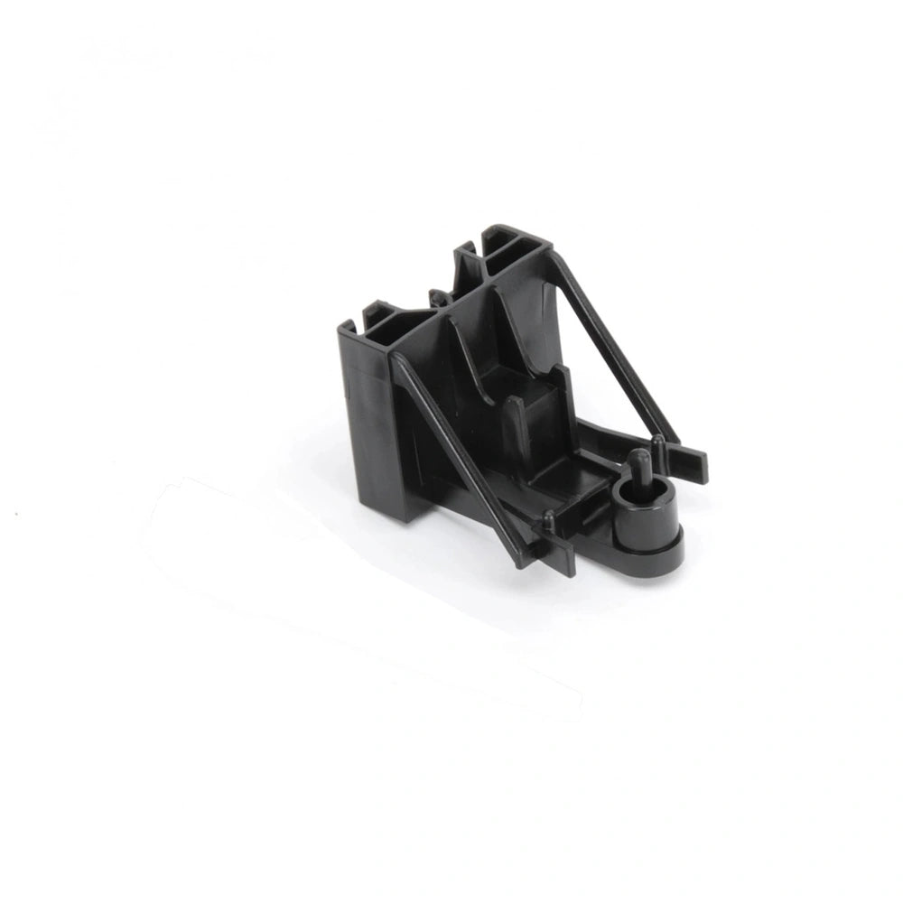 Black drawbar coupling for Bruder Series 3000 and 4000 toy tractors, featuring a durable, angular plastic design.