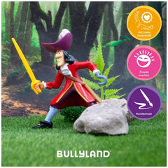 Bullyland - Disney - Figurine de Capitaine Crochet 10 cm - Aventures de Peter Pan - Figurines d'action et de jouets