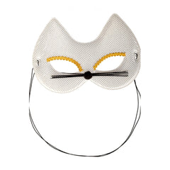 Masque en Tissu Chat Blanc pour Enfants - Parfait pour les Costumes et le Jeu Imaginatif - Professions Imaginaires et Jeux de Rôle