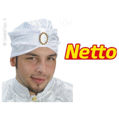 Carnival Toys - White Turban Hat For Kids With Gold Medal For Fun Dress Up - Pretend Professions And Role Playing