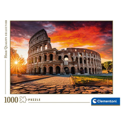 Clementoni Collection Haute Qualité - Puzzle 1000 Pcs Colisée de Rome au Coucher de Soleil