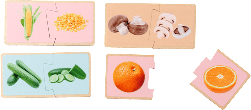 Montessori - Wooden Fruit and Vegetable Puzzle - Educational Toys