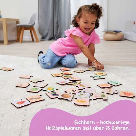 Montessori - Wooden Fruit and Vegetable Puzzle - Educational Toys