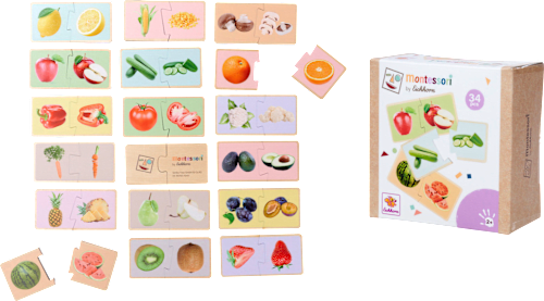 Montessori - Wooden Fruit and Vegetable Puzzle - Educational Toys