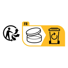 EULENSPIEGEL Profi-Aqua-Make-up in light brown with black icons and "FR" text on a yellow background.