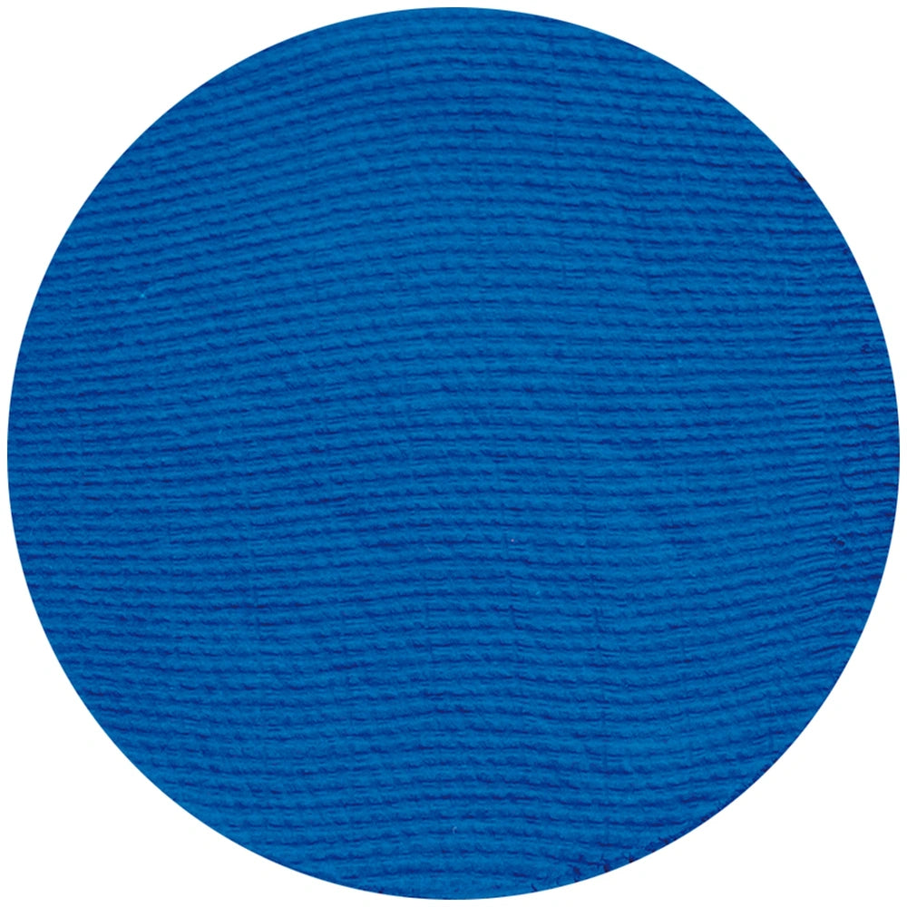 EULENSPIEGEL Profi-Aqua-Makeup displayed on blue fabric, showcasing its professional makeup quality and vibrant color.