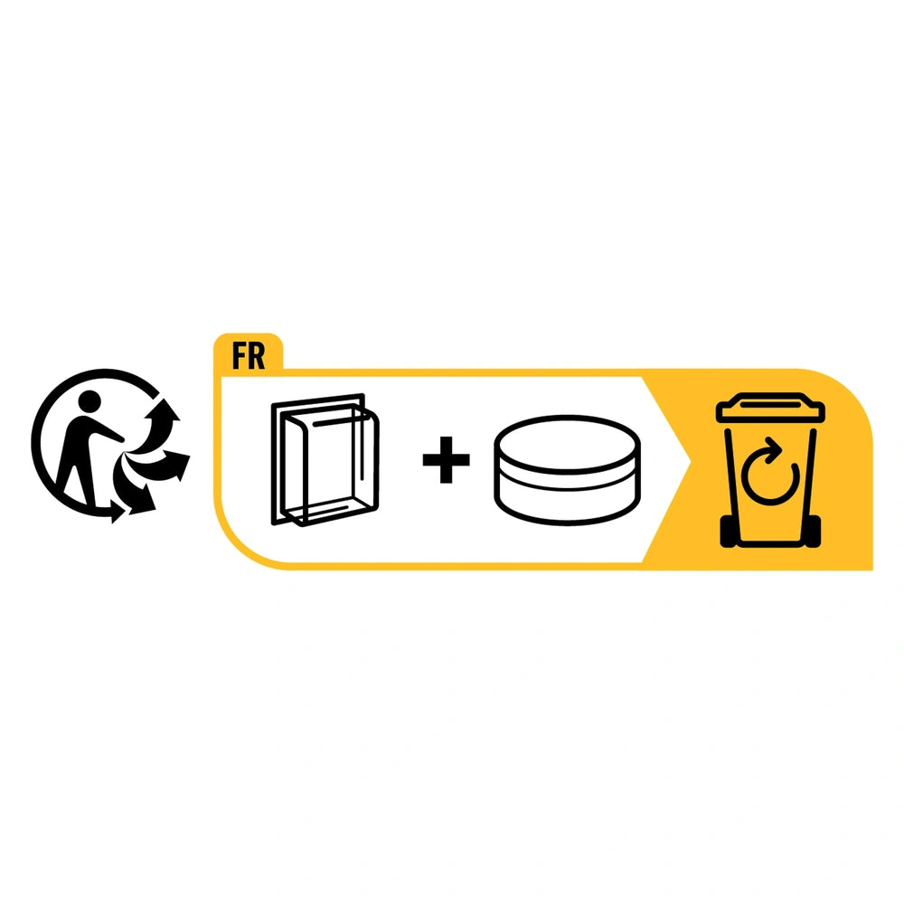 EULENSPIEGEL Witch Makeup Set features black icons and text on a white background with a yellow line and arrows.