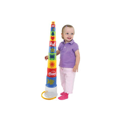 Gowi - Pyramide Géante Standard - 11 Pièces Dans Un Seau - Jouets de Tri et d'Empilage