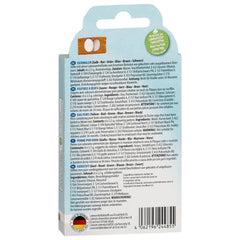 HEITMANN KREATIV Eiermaler in pastel colors, featuring a light blue background and multiple color labels for egg painting.