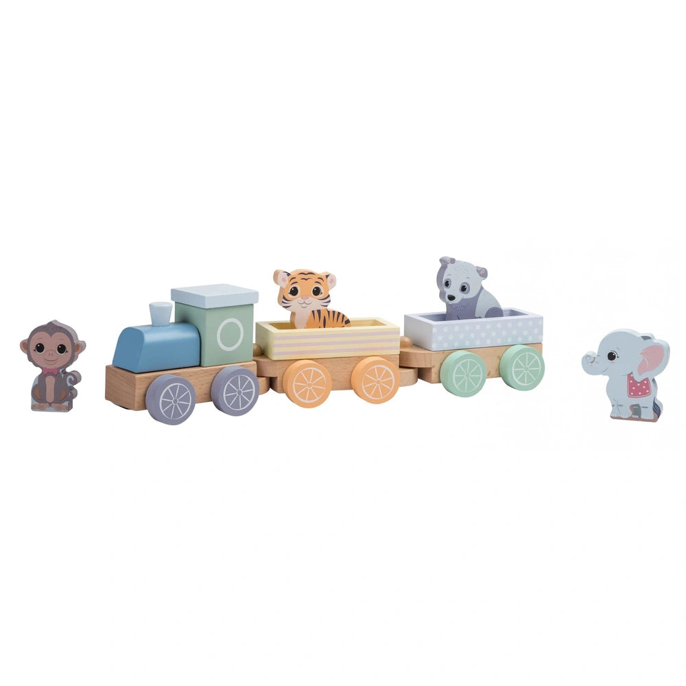 Johntoy - The Wildies Family Trainset With Animals - Toy Trains & Train Sets