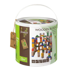 Johntoy - Blocs en bois 100 pièces - Jouets de tri et d'empilage