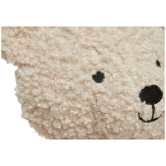 Jollein teddy bear stuffed animal in a close-up view, showcasing its soft texture and friendly expression.