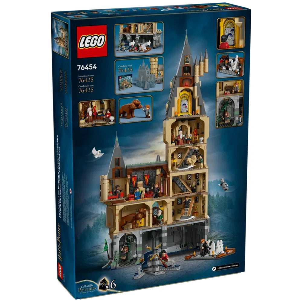 LEGO Harry Potter Hogwarts Castle set box featuring intricate details, minifigures, and iconic scenes from the wizarding world.