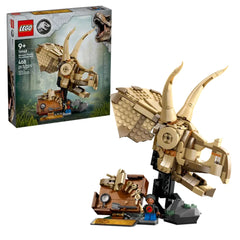 Lego - Jurassic World - Fossiles de dinosaures : Crâne de Tricératops - Jouets de construction