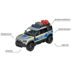 Majorette Land Rover Defender 90 Véhicules de Jeu de Police