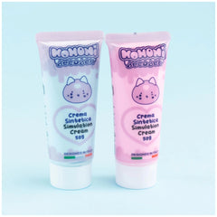 Momomi Decoden Kawaii Artist Creamy Phone Cover Starter Pack with two glossy tubes labeled "Crema Sintetica" and heart design