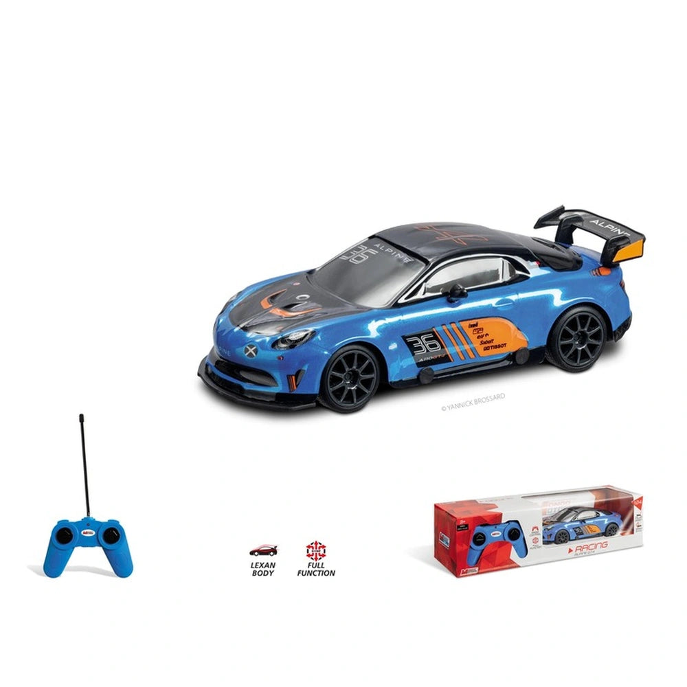 Mondo - Renault Alpine GT4 Radio-Controlled Radio-Controlled 2.4 GHz 1:24 Full Function with Lexan Body - Play Vehicles
