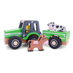 New Classic Toys - Tracteur avec remorque - Animaux - Véhicules de jeu