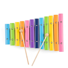 New Classic Toys - Xylophone avec livre de musique - 12 barres - Instruments de musique