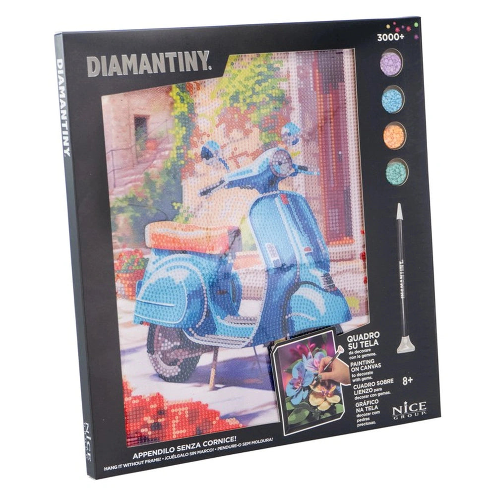 Nice - Diamantiny Artist Level Up Painting on Canvas retail packaging featuring a glossy cardboard box with a plastic window.