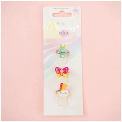 Nice - Ensemble de 3 bagues Spring Party - Bijoux