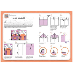 NUINUI Flying Dragons arts & crafts kit features 12 numbered steps on matte cardboard with glossy plastic and transparent win