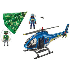 Playmobil City Action Hélicoptère de Police - Poursuite en Parachute - 70569